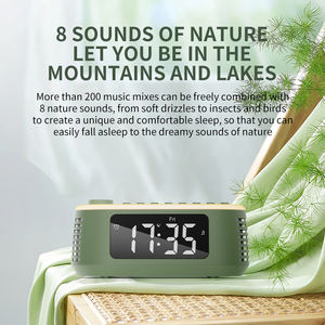 Altavoz Inalámbrico Portátil con Bluetooth y Reloj Despertador, Máquina con Sonidos Relajantes de la Naturaleza, Pantalla LED, Gestión de <span class=keywords><strong>Audio</strong></span> y Tiempo Todo en Uno - Product Image 3