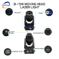 Luz láser RGB a todo color con cabezal móvil de 10W para escenario, DMX512, efecto de haz, luz profesional para DJ, luz de discoteca para bodas, adecuada para clubes