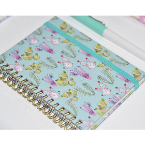 GF nuevos diseños trabajo y toma de notas espiral Mini Cactus Notebook Pretty A6 Tapa dura forrado espiral diario cuaderno <span class=keywords><strong>para</strong></span> mujeres - Product Image 4