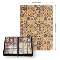 Classeurs de cartes à collectionner en liège écologique personnalisés à 9 pochettes, album de rangement zippé à 360 poches pour collection de cartes TCG et de cartes sportives