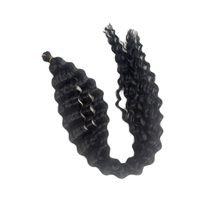 Extensions de cheveux tressés au crochet en fibre haute température de 30 pouces, 120g, style naturel teint, ondulations profondes, pour femmes et filles