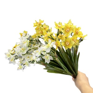 Q282 2023 nuovo Design fiori artificiali narcisi stile pastorale narcisi simulazione di narcisi decorazione di nozze per la casa - Product Image 5