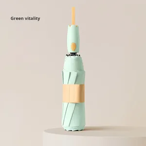 Nouveau modèle de parapluie entièrement automatique à huit baleines avec tissu coloré et poignée en forme de tulipe, 8 baleines pour la protection solaire - Product Image 6