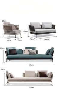 Conjunto <span class=keywords><strong>de</strong></span> Sofás <span class=keywords><strong>de</strong></span> Aluminio Modernos para Jardín, Terrazas, Villas, Balcones, Patios y Parques <span class=keywords><strong>de</strong></span> Hoteles - Product Image 2