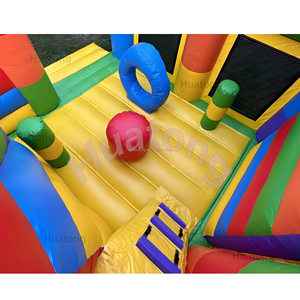 Château gonflable en PVC coloré personnalisé, château gonflable avec toboggan, combinaison de blocs de construction, château gonflable pour enfants - Product Image 5