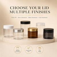 Pot en plastique PET de taille moyenne 50g-250g pour la chaîne d'approvisionnement – Contenant personnalisé OEM pour crème, poudre, suppléments, noix, herbes, aliments, cosmétiques