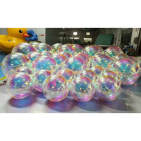 Boules gonflables brillantes suspendues d'événement Ballon gonflable de miroir de baisse boule gonflable d'or