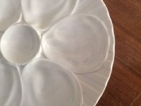 Assiette en céramique blanche pour fruits de mer, huîtres, poisson, restaurants, restauration rapide et services de plats à emporter, taille personnalisée irrégulière