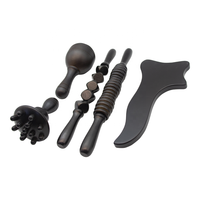 Kit d'outils de thérapie de luxe 5 en 1, ensemble d'outils professionnels en bois pour le modelage du corps