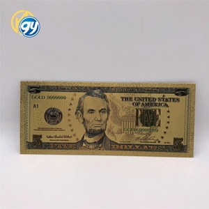 Amerikan 1 2 5 10 20 50 100 1000 5000 Milyar Milyon ABD Doları Banknotu 24 Ayar Altın Gümüş Folyo Banknot Vatanseverlik Hatırası Hediyesi - Product Image 6