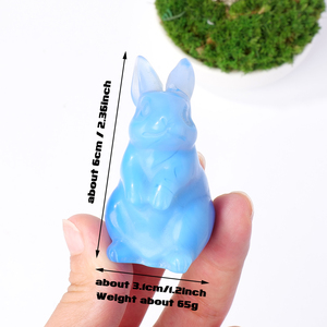 Vente en gros de lapins en cristal naturel divers matériaux artisanat en cristal fait à la main pour la décoration intérieure cadeau - Product Image 2