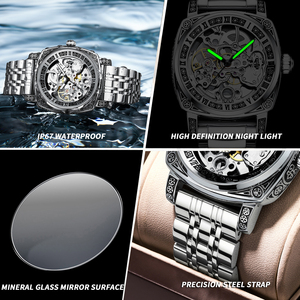<span class=keywords><strong>Montre</strong></span> mécanique de luxe <span class=keywords><strong>gravée</strong></span> BINBOND pour homme, style business, lumineuse, résistante à l'eau 30M, <span class=keywords><strong>montre</strong></span>-bracelet précise - Product Image 6