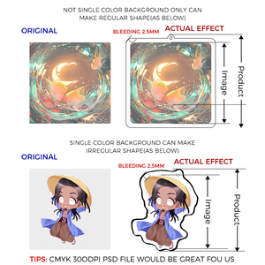 Porte-clés paillettes avec motif <span class=keywords><strong>Anime</strong></span>, en acrylique, personnalisé, avec impression claire - Product Image 6