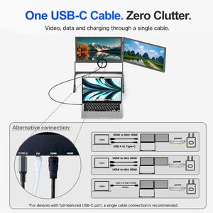 16 inches dual laptop gaming <b>monitors</b> portatil laptop screen extender multiple screen for laptop accessories with type stand - Product Image 2