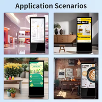 Pantalla LCD Portátil de 32/43/49/55 Pulgadas para Interiores, Reproductor Multimedia, Señalización Digital en Inglés para Parques de Atracciones