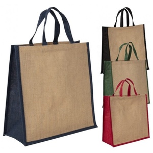 Bolsa de yute de arpillera, bolsas de regalo de yute de arpillera, con bandera impresa, a la venta - Product Image 2