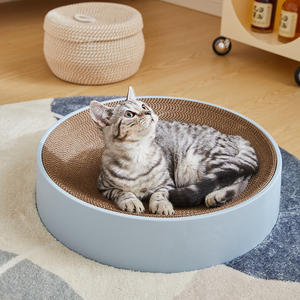 Rascador <span class=keywords><strong>para</strong></span> <span class=keywords><strong>Gatos</strong></span> de Cartón Corrugado Redondo con Carcasa de Plástico, <span class=keywords><strong>para</strong></span> <span class=keywords><strong>Gatos</strong></span> de Interior, Venta al Por Mayor - Product Image 4
