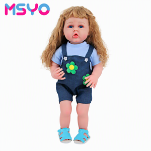 22 pouces <span class=keywords><strong>grande</strong></span> taille doux Reborn bébé poupées corps complet vinyle poupées de mode avec boîte-cadeau pour enfants 55CM - Product Image 1