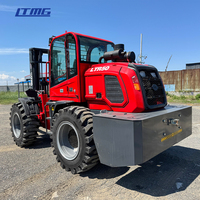 LTMG Hot Selling All Terrain Forklift 4x4 Forklift 3 Ton 3.5 Ton 4 Ton 5 Ton Rough Terrain Forklift with Lifting Grue