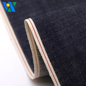 Kain Denim Selvedge 13.5oz 100% Katun Kain Denim Selvedge Mentah Kain Denim Slub Crosshatch untuk Celana Jaket - Product Image 1