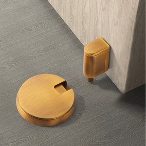 Butoir de porte mural sans perçage en alliage de zinc et acier inoxydable, aimanté puissant, nouveau modèle, pour poignée de porte de chambre épaissie - Product Image 2