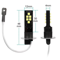 2 ampoules LED H1 H3 super lumineuses 3030 puissantes pour feux de brouillard et phares de voiture 12V