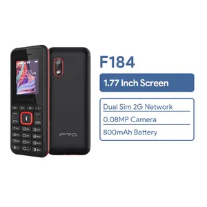 F184 Ipro 2g小型音乐手机双sim卡带大钥匙中国工厂低价1.77英寸oem odm老年手机