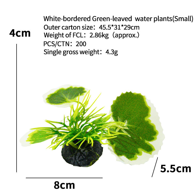 Feuilles vertes à bordure blanche (petites)