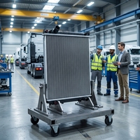 Radiateur de camion haute qualité OEM 9795000203 pour MERCEDES-BENZ MB ACCELO 715/915, camion poids lourd, dimensions du cœur 504*473*40