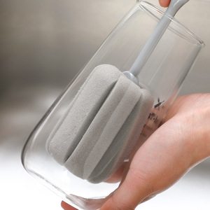 Cup Brush Long <b>Handle</b> <b>Sponge</b> Cleaning For Glass Bottle Kitchen Use - Product Image 4