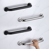 Barre d'appui de sécurité TOMU noire pour douche, barre d'équilibre pour salle de bain, main courante de sécurité pour personnes handicapées, âgées, blessées