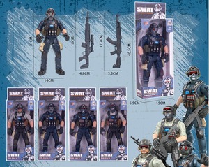 <span class=keywords><strong>S</strong></span>.W.A.T. de PVC de 12.2 Pulgadas Set de Figuras de Acción de Policía con Figuras de Soldados Militares, Armas de la Segunda Guerra Mundial, Escala 1/6, Semiterminadas, para Niños de 3+ Años - Product Image 4
