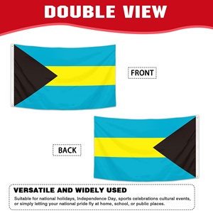 Drapeau imprimé numérique grand format promotionnel 3x5FT, drapeau personnalisé des Bahamas, drapeau national des Bahamas, Commonwealth des Bahamas, polyester 100D - Product Image 2