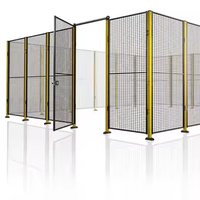 Barrière de sécurité pour robot industriel modulaire Hsj conforme à la norme EN ISO 14120, avec panneau PC transparent et verrou de sécurité