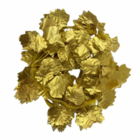 Feuille Artificielle Synthétique Colorée pour Décoration de Mariage et d'Hôtel – Fournisseur d'Usine – Branche de Feuille de Vigne en Plastique Rose, Blanc, Or
