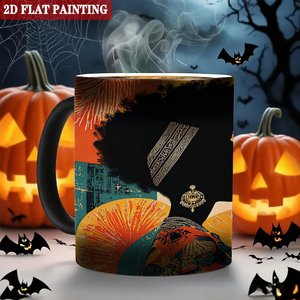 Custom Heat Activated Blank Mug Frosted Black 11oz <b>Ceramic</b> Color Changing Sublimation <b>Cup</b> - Product Image 6