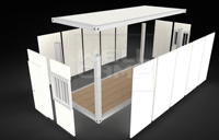 WELLCAMP Contenedor de Acero de Lujo Desmontable y Transpirable, Tienda Prefabricada, Centro Comercial, Casa Contenedor Plegable, Oficina Moderna de Alta Calidad