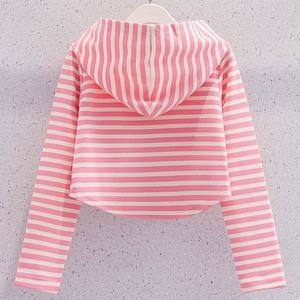 Set di Abbigliamento Sportivo Coreano per Bambine e Ragazze Adolescenti, Felpa con Cappuccio a Righe e Pantaloni della Tuta, 2 Pezzi, Moda Autunno Primavera - Product Image 5