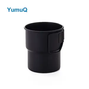 YumuQ özel Monogram Logo katlanabilir paslanmaz çelik kamp seyahat kahve kupalar fincan süblimasyon Tumbler
