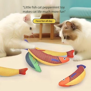 All'ingrosso giocattolo da masticare interattivo a forma di pesce spada per animali domestici moderno simulato gatto Saury Sandboxed Catnip incorporato con suono ispirato alla natura - Product Image 2