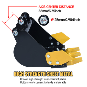 <span class=keywords><strong>Mini</strong></span> accessoires de seau d'excavatrice 300mm en acier allié solide seau à dents résistant à l'usure pour le dragage de fossé de travail agricole - Product Image 5