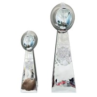 Trophée de football américain en résine argentée brillante, coupe de championnat de rugby pour le gagnant du tournoi, cadeau commémoratif