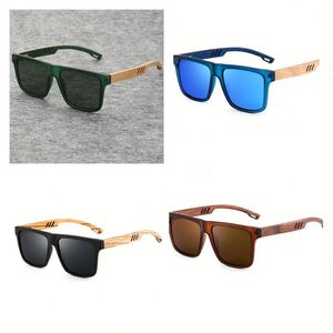 Gafas de Sol Polarizadas con Logotipo Personalizado, Modelo 2025, Cuadradas, con Protección UV400 y Diseño de Madera para Hombre - Product Image 6