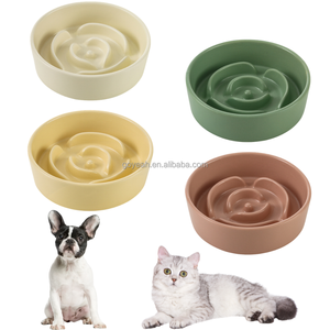 Ciotola in Ceramica Multicolore per Alimentazione Lenta di Cani e Gatti, Resistente e Anti-Soffocamento - Product Image 1
