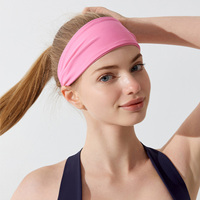 Bandeau de sport large sans couture extensible pour yoga, course à pied, absorbant la transpiration, pour femme, entraînement en salle de sport, élastique