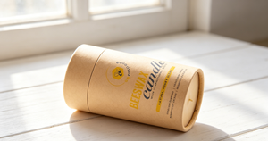 Tubo cilíndrico de papel hecho de papel kraft grueso con proceso de conformado por rodillos e impresión a color, compacto. - Product Image 2