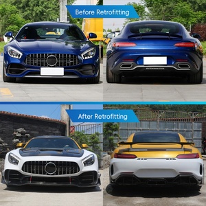 Kit de carrosserie semi-carbone pour modification et amélioration de voiture, pare-chocs avant et arrière, jupes latérales, ailes pour Benz 2015-2023 AMG GT GTR PRO - Product Image 2