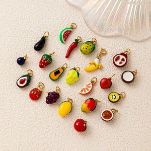 Pendentifs Fruits Tropicaux en Acier Inoxydable, Feuille de Fruit de la <span class=keywords><strong>Passion</strong></span>, Olive, Plaqué Or 18K sous Vide, Breloques DIY pour Bijoux - Product Image 2