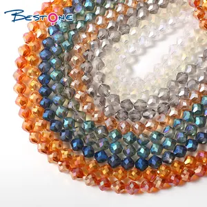 Vente en gros de rondelles en cristal Bicone à facettes, perles de taille, en verre losanges