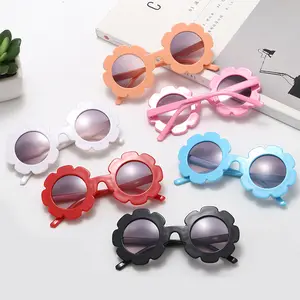 1380 Lace children's glasses Plastic frame decorative mirror small flower lens fashion sunglasses for babies